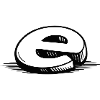 Headphone silhouette in a circle