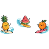 Fruit Cocktail Surfer: Tropical Summer Fun