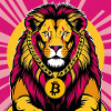 Crypto Lion Neon Pop Art
