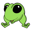 Lime Frog Cartoon Cheer
