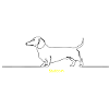 Dachshund Stur Line Art Saying