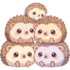 Kuschelige Igelfamilie