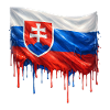 Flagge Slowakei Farbklecks