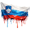 Smeltende Sloveniens Flag Kunsttryk