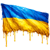 Dripping Ukraine flag
