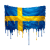 Sweden Flag Drop Art