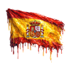 Tröpfelnde Spanienflagge Kunst