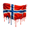 Norwegische Flagge Tropfen