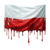 Polens flag farverig maling