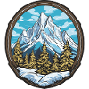 Alpine Mountain Panorama Badge