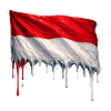Indonesiens flagga droppkonst