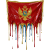 Montenegro Flaggen-Tropfenkunst