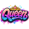 Queen Graffiti Crown Design