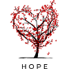 Heart of Red Petals Hope