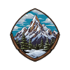 Mountain Summit Shield Emblem Mountains