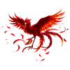 Scarlet Phoenix in flight