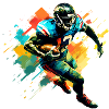 American Football Player Illustration Trending