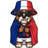 France Cartoon Dog Bulldog Cool & Stylish