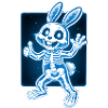 Squelette de lapin à rayons X Drôle de design d’Halloween