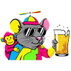 Souris de fête avec bière