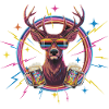 Retro Deer Disco Beer