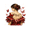 Graphique inspirant de fan papillon