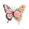 Inspiring butterfly fan graphic