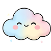 Cute Kawaii Cloud Pastel Cartoon Design