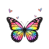 Inspiring butterfly fan graphic
