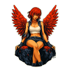 Crimson Wings Femme in Ink