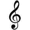 clef icon style music love