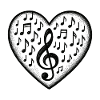 Music Heart clef love sound
