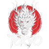 Tokyo Dragon T-shirt Japan Drache Samurai-stil