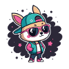 Retro chic streetwear bunny