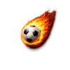 Flammender Fussballball
