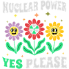 Atomkraft Ja Bitte mit Blumen retro