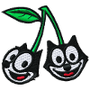 Felix The Cat Design Bâton Cerises