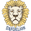 Lion in Dandelion Wreath