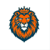 Crown Lion Orange-Blau-Logo