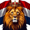 Crown lion on Dutch flag