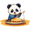 Panda Cooking Pancakes