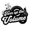 Volume Up — Black Retro Script