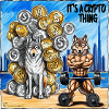Crypto Power Animal Dog and Wolf
