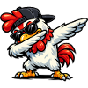 Dabbing Rooster
