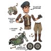 Rugged Adventurer Paper Doll