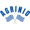 Bogen-Agrinio mit griechischen Flaggen