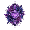 Violet Crystal Blossoms Mandala