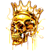 Golden Melting Skull Crown
