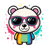 Regenbogenpanda-Brille