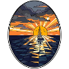 Sailboat at sunset